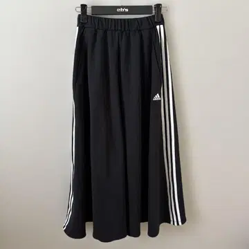 adidas 블랙 사이드 라인 저지 롱 스커트