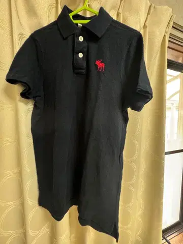 Abercrombie & Fitch 피케 셔츠 네이비 L 사이즈