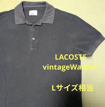 LACOSTE 빈티지 워시 피케 셔츠 사이즈 3 일본제 블랙