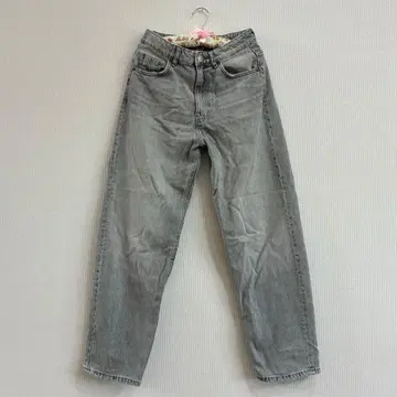 ZARA 커브 데님 팬츠 와이드 그레이