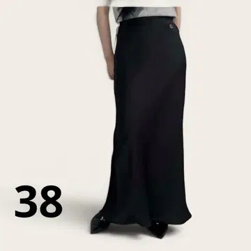 카프리슈 레마쥬 새틴 맥시 스커트 블랙 38