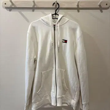 TOMMY HILFIGER size:XL 화이트 지퍼 후드티