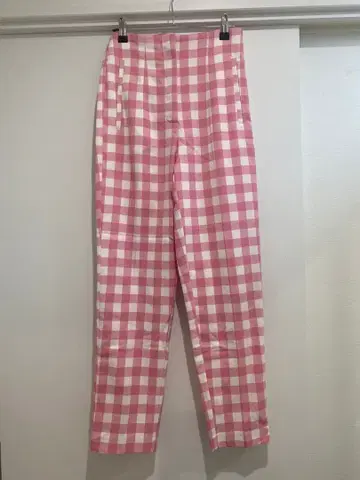 새상품 [ ZARA ] 하이웨스트 팬츠 깅엄 체크 패턴