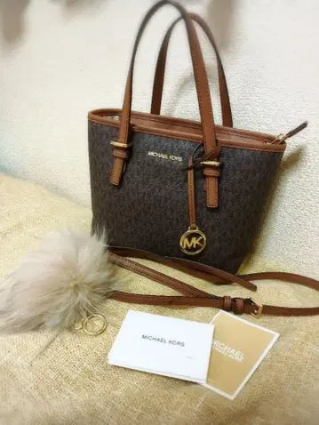 MICHAEL KORS 숄더백 MK 로고 브라운