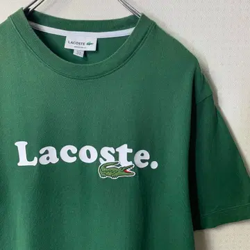 Lacoste 센터 로고 티 그린 자수 로고