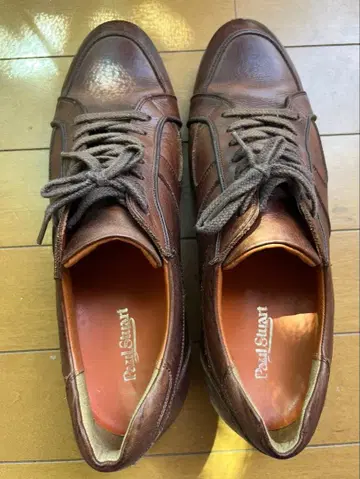 Paul Stuart 가죽 스니커즈 브라운 25cm