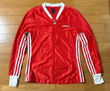adidas 여성용 얇은 소재 트랙 자켓 레드 L 80s 빈티지풍