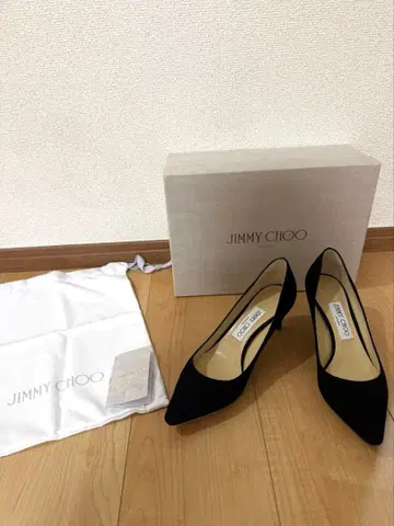 [새상품급] JIMMY CHOO 지미추 스웨이드 펌프스 블랙 37