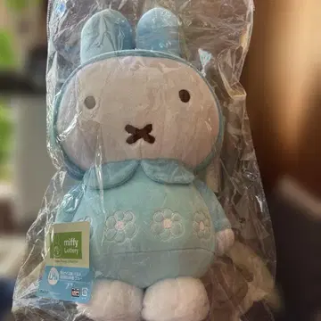 미피 Lottery 특대 사이즈 봉제 인형 꽃 패턴 의류 블루