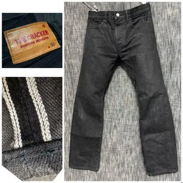 THE CRACKER UES 셀비지 블랙 데님 일본제 청바지 블랙