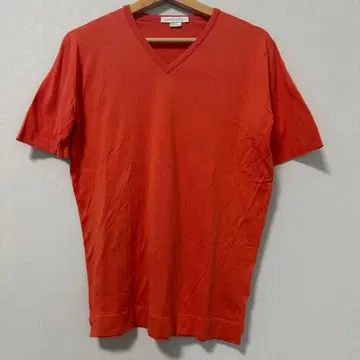 JOHN SMEDLEY V넥 T셔츠 오렌지 S사이즈
