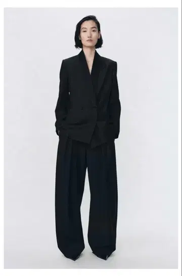울 블렌드 블레이저 SOSHIOTSUKI X ZARA XS 블랙