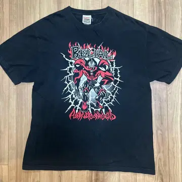 [ 새상품급/XL ] 펑크 드렁커스 x 울트라맨 베리알 T셔츠 블랙
