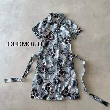새상품급 LOUDMOUTH 스트레치 스컬 폴로 원피스 벨트 골프웨어