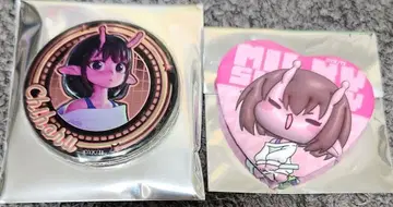밀서브 밀키웨이 치하루 캔뱃지 하트형 메탈