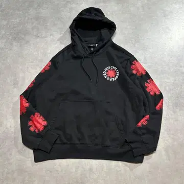 H&M 레드 핫 칠리 페퍼스 후드티 XL RHCP 밴드 후드티 블랙