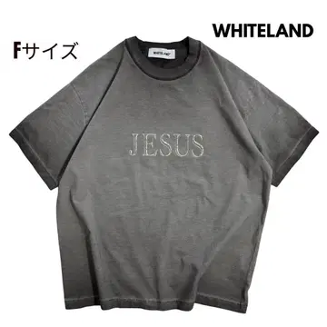 WHITELAND JESUS 로고 오버 사이즈 T셔츠 F