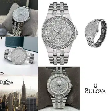 [일본 미발매] Bulova 브로바 스와로브스키 손목시계 96B235