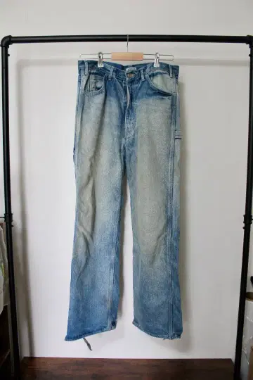AURALEE SELVEDGE FADED PAINTER PANTS 4