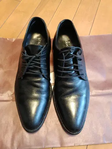 GIORGIO ARMANI 가죽 신발 블랙