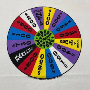 데드스탁 90s Wheel of Fortune T셔츠 USA