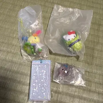 크리스탈 메지루시 액세서리 모자 꽁지 드롭 백채 키티 네잎클로버