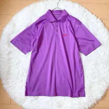 나이키 골프 반팔 셔츠 피케 셔츠 골프웨어 상의 보라색 M 사이즈 레어