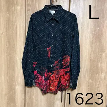 1623 폴 스미스 도트 무늬 로즈 프린트 긴팔 셔츠 L