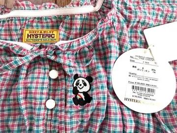 HYSTERIC GLAMOUR 셔링 반팔 블라우스 레인보우 팬더