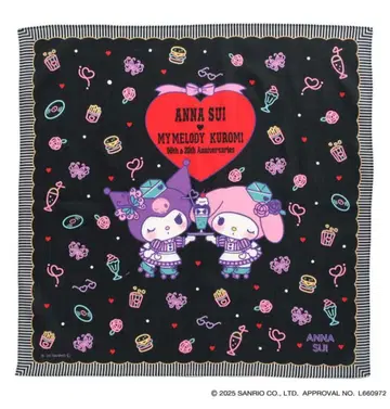 ANNA SUI 안나수이 x 마이멜로디 쿠로미 콜라보 손수건