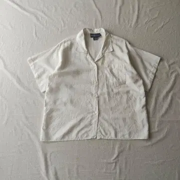 구제 의류 랄프 로렌 반팔 셔츠 린넨 셔츠 꽃무늬 자수 90s 홍콩 제조