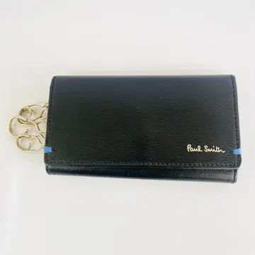 폴스미스 4연 키케이스 가죽 블랙 PaulSmith [ F911