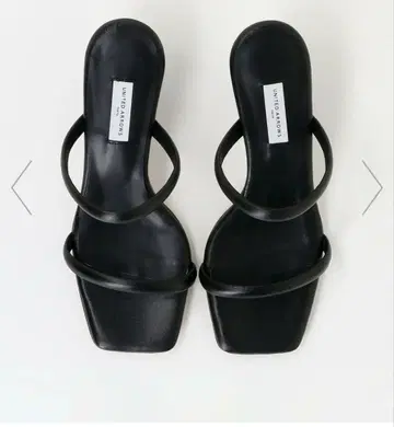 UNITED ARROWS 2라인 뮬 샌들 블랙 37h 24.5