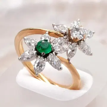 FARAONE 파라오네 다이아몬드 에메랄드 반지