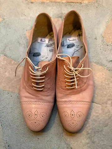 Paul Smith 가죽 신발 핑크 베이지 UK8 새상품급