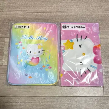 산리오 헬로키티 행운 복권 멀티 케이스 페이스 타월 A