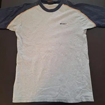 VANS T셔츠 그레이 네이비 래글런