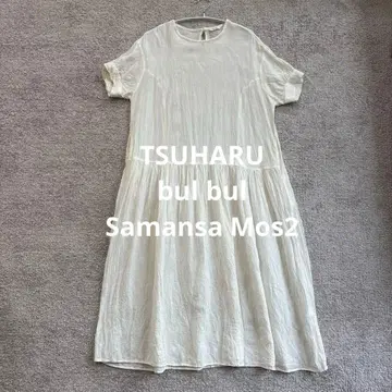 TSUHARU bulbul 사만사 모스모스 롱 원피스 화이트 린넨