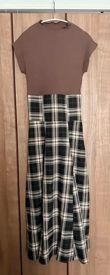 GRL 체크 무늬 도킹 원피스 L 사이즈