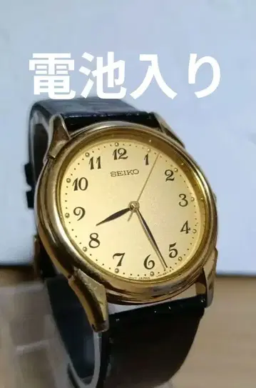 SEIKO 세이코 남성용 쿼츠 시계 배터리 포함 작동품