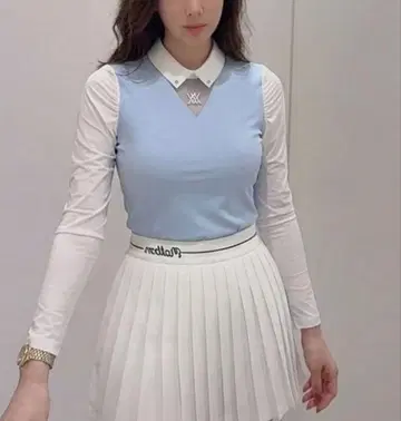 아뉴 여성용 긴팔 골프웨어 상의