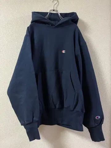 90s Champion 리버스 위브 후드티 후디 다크 네이비 M