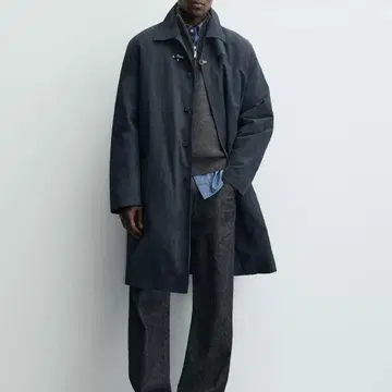 [ 새상품 ] ZARA 자라 테크니컬 패드 버튼 토글 트렌치코트