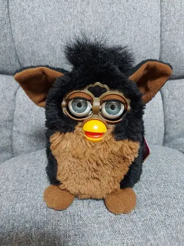 초대 Furby 봉제 인형 블랙 브라운 영문판