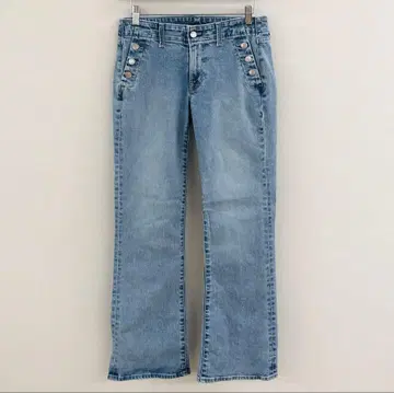 GAP 갭 데님 팬츠 스트레이트 버튼 플라이 라이트 블루
