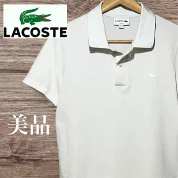 새상품급 라코스테 슬림 브리저블 피케 레터드넥 피케 셔츠 화이트