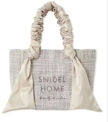 SNIDEL HOME 스나이델 홈 트위드 리본 백 베이지