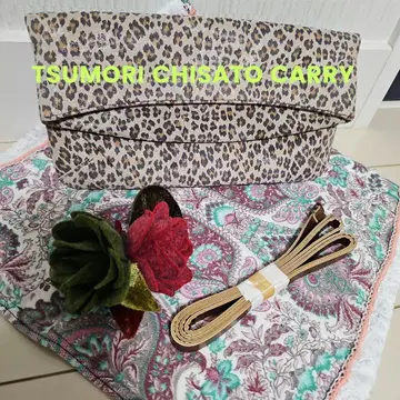 TSUMORI CHISATO_클러치백 숄더 끈 포함_레오파드 무늬