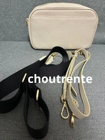 미사용 choutrente 슈트렌테 천연 가죽 숄더백 W지퍼