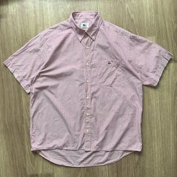 레어 컬러 LACOSTE 라코스테 체크 셔츠